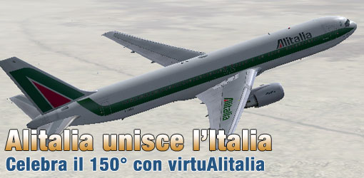 Alitalia e virtuAlitalia insieme per il 150° anniversario