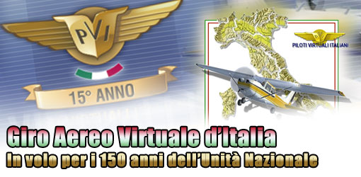 Giro Aereo Virtuale D'Italia per i 150 anni dell'Unità Nazionale