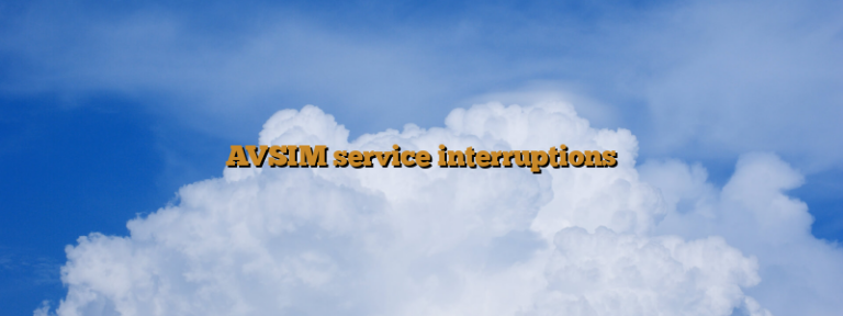 AVSIM service interruptions